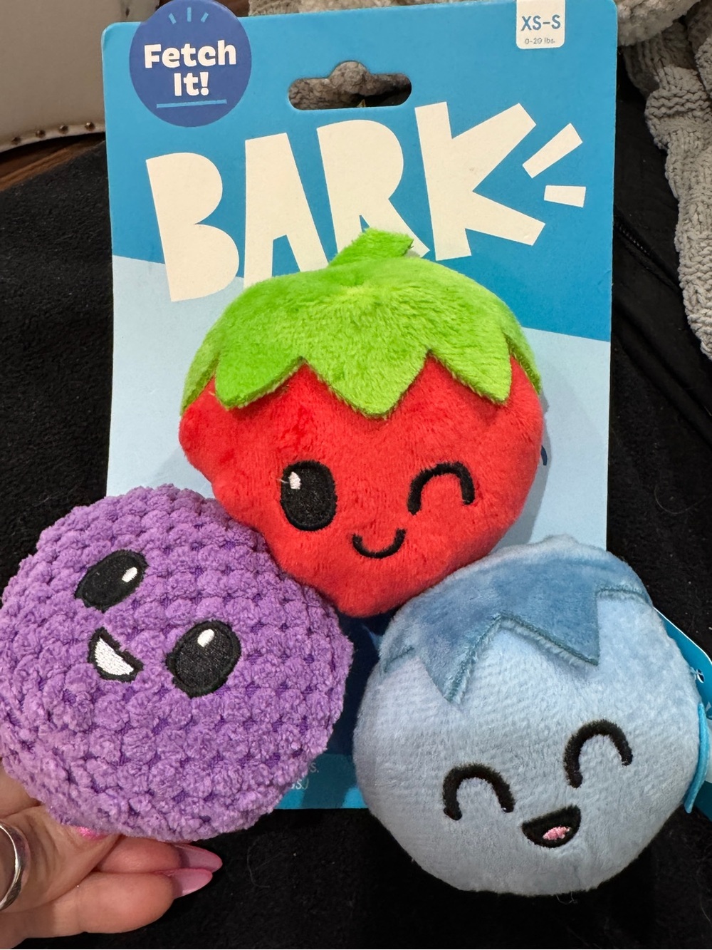 BARK ‘Wild Berry Bunch’ Plush Dog Toy Set